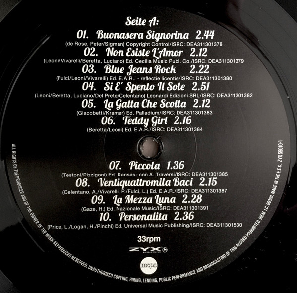 Виниловая пластинка Adriano Celentano – Best Of LP - рис.3