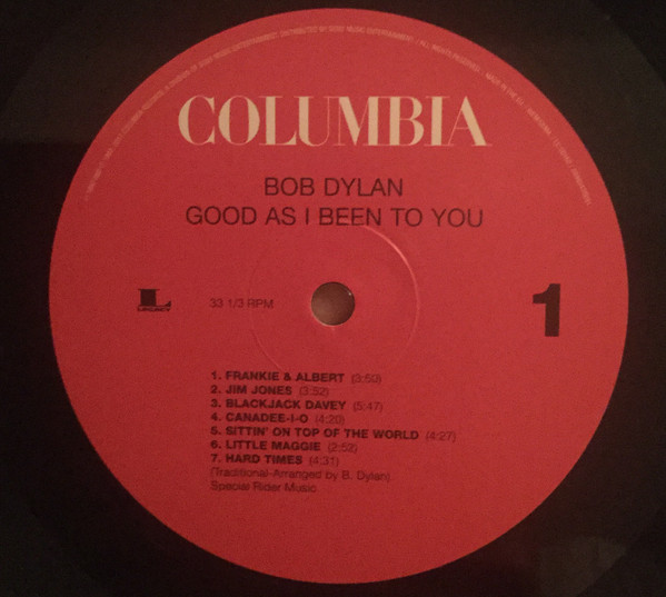Виниловая пластинка Bob Dylan - Good As I Been To You - рис.2