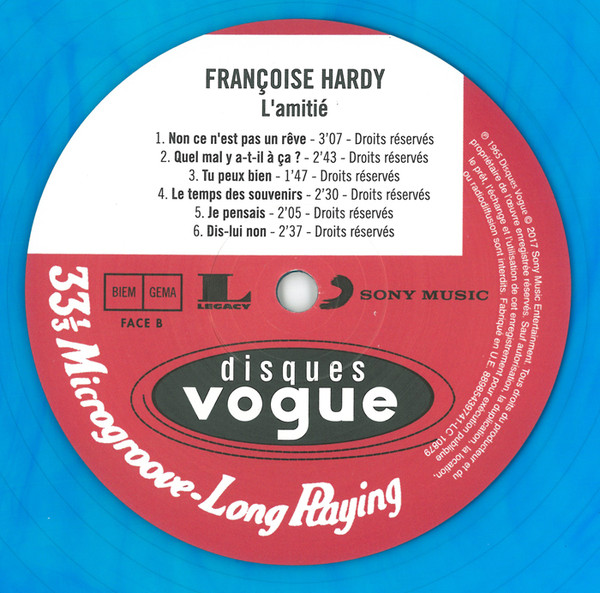 Виниловая пластинка Fran?oise Hardy - L’Amiti? - рис.3