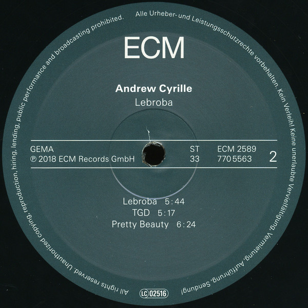 Виниловая пластинка Andrew Cyrille - Lebroba - рис.3