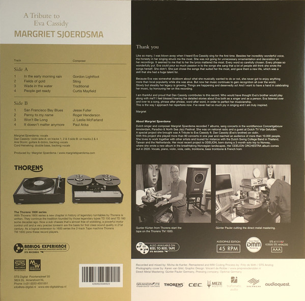 Виниловая пластинка Margriet Sjoerdsma – A Tribute To Eva Cassidy LP - рис.1