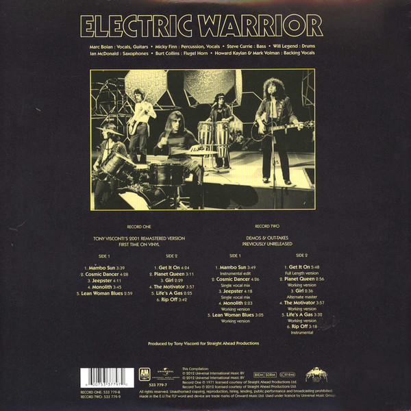 Виниловая пластинка T. Rex - Electric Warrior - рис.3