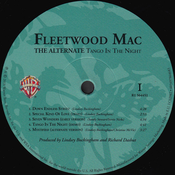 Виниловая пластинка Fleetwood Mac - The Alternate Tango In The Night - рис.3