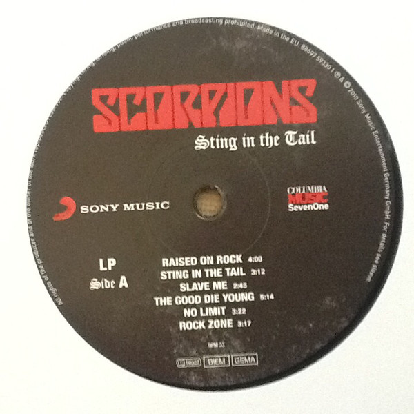 Виниловая пластинка Scorpions - Sting In The Tail - рис.2