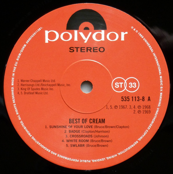 Виниловая пластинка Cream - Best Of Cream - рис.3