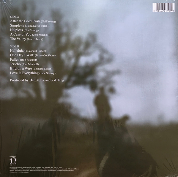 Виниловая пластинка k.d. lang - Hymns Of The 49th Parallel - рис.1