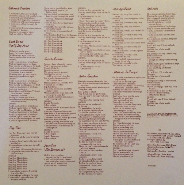 Виниловая пластинка Electric Light Orchestra - Eldorado A Symphony By The Electric Light Orchestra - рис.3