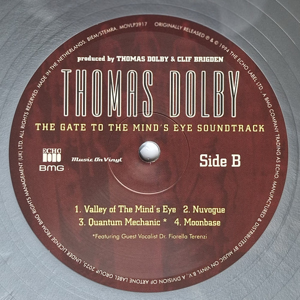 Виниловая пластинка Thomas Dolby – The Gate To The Mind's Eye Soundtrack (coloured) LP - рис.7