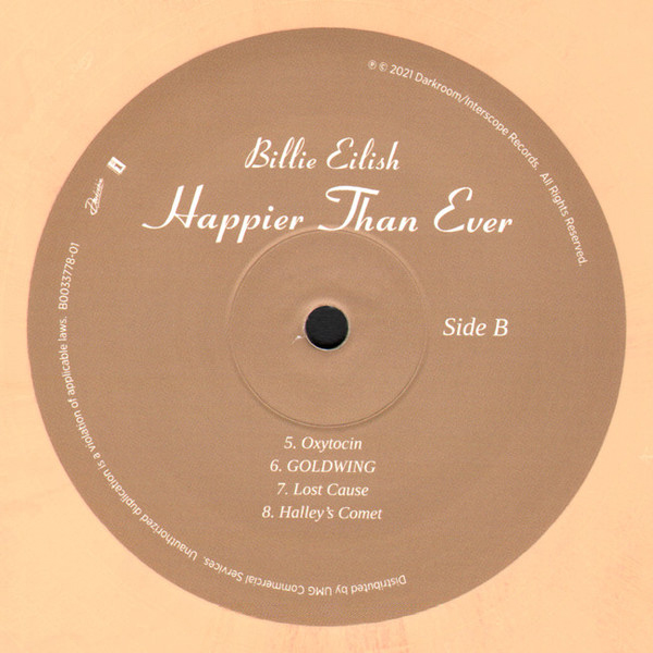Виниловая пластинка Billie Eilish - Happier Than Ever (Golden Yellow) LP - рис.5