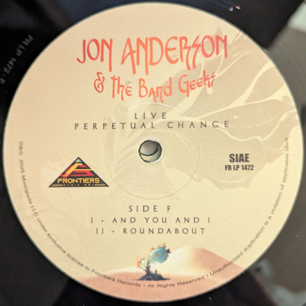 Виниловая пластинка Jon Anderson & The Band Geeks – Live - Perpetual Change - 3LP - рис.7