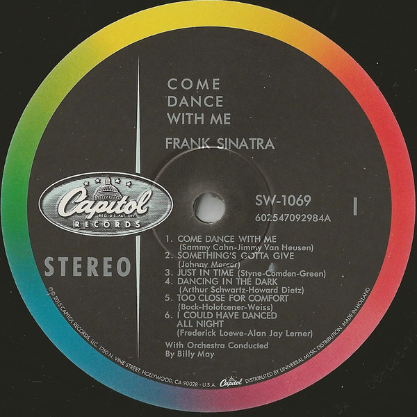 Виниловая пластинка Frank Sinatra; Billy May And His Orchestra - Come Dance With Me! - рис.2