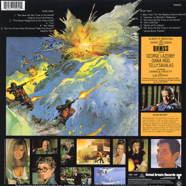 Виниловая пластинка John Barry OST On Her Majesty's Secret Service LP - рис.1