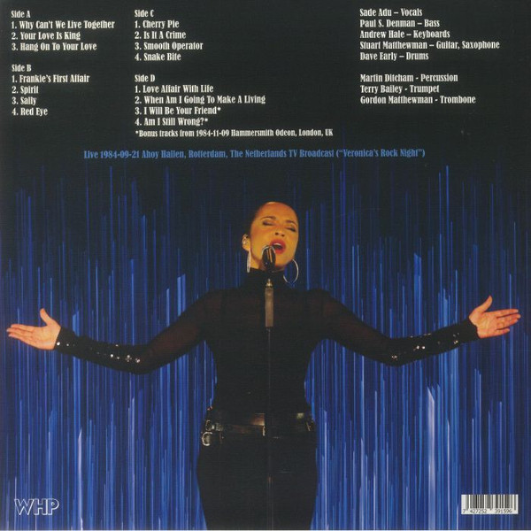 Виниловая пластинка Sade – Live 1984-09-21 Ahoy Hallen, Rotterdam 2LP - рис.1