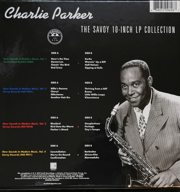 Виниловая пластинка Charlie Parker - The Savoy 10-Inch LP Collection - рис.1
