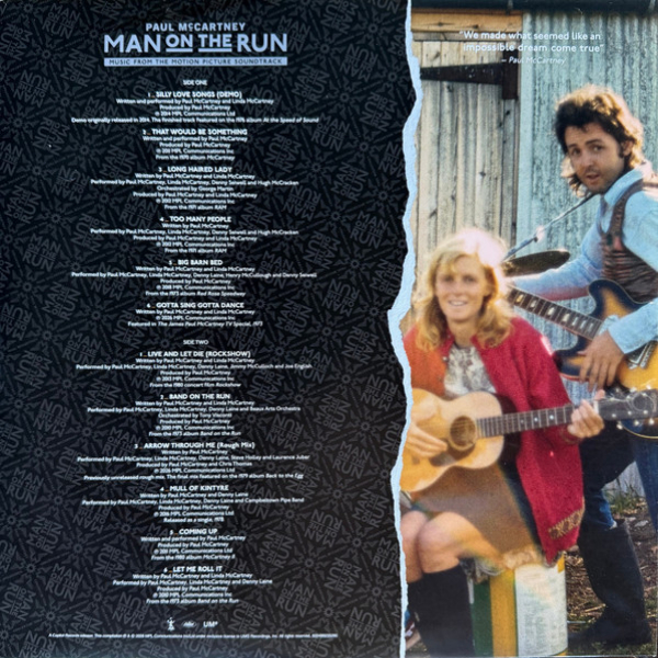 Виниловая пластинка Paul McCartney - Man On The Run OST LP - рис.5