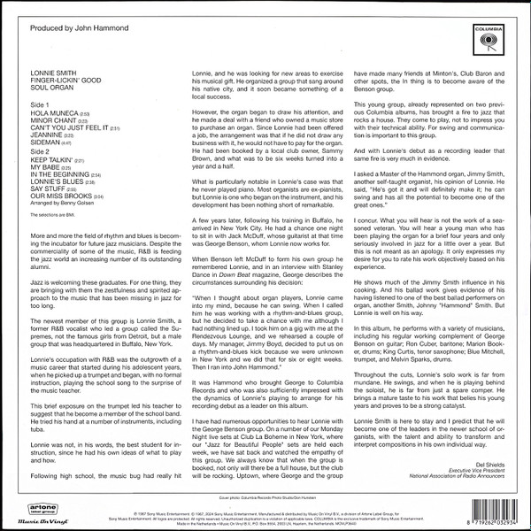 Виниловая пластинка Lonnie Smith – Finger-Lickin' Good Soul Organ - Smoke - LP - рис.1