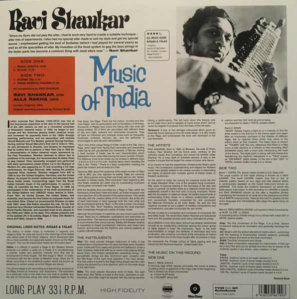 Виниловая пластинка Ravi Shankar, Alla Rakha – Ragas And Talas LP - рис.1