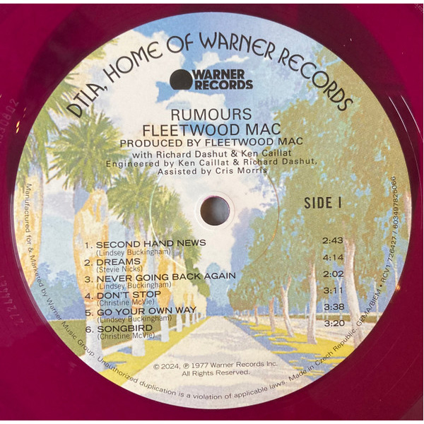 Виниловая пластинка Fleetwood Mac – Rumours (Grape Translucent) LP - рис.2
