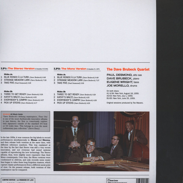 Виниловая пластинка The Dave Brubeck Quartet - Time Out - рис.1