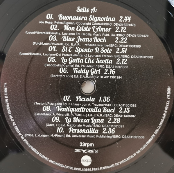 Виниловая пластинка Adriano Celentano – Golden Hits LP - рис.2