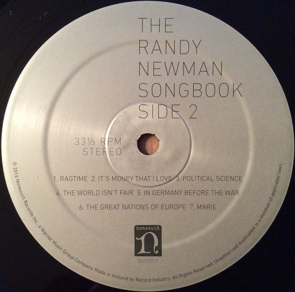 Виниловая пластинка Randy Newman - The Randy Newman Songbook - рис.3