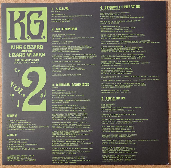 Виниловая пластинка King Gizzard And The Lizard Wizard – K.G. LP - рис.1