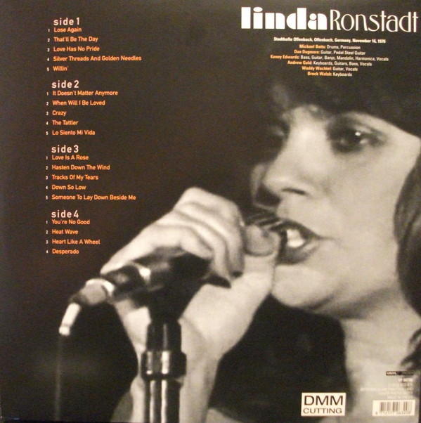Виниловая пластинка Linda Ronstadt - Live In Germany 1976 - рис.1