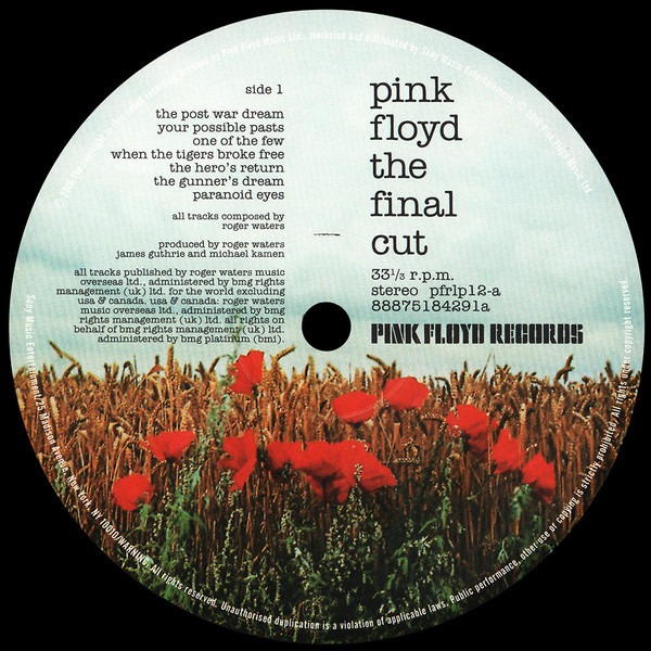 Пластинка Pink Floyd - The Final Cut - LP - рис.3