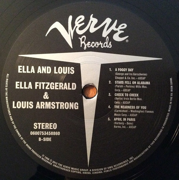 Виниловая пластинка Ella Fitzgerald & Louis Armstrong – Ella And Louis LP - рис.2
