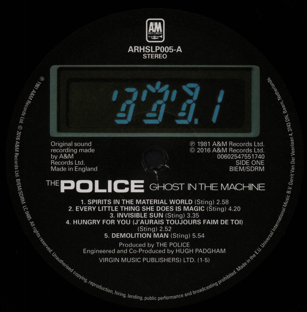 Виниловая пластинка The Police - Ghost In The Machine - рис.2