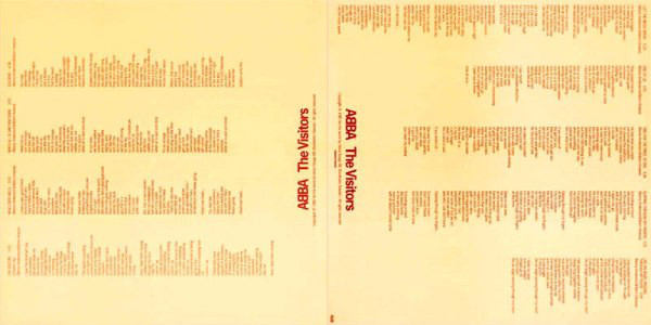 Виниловая пластинка ABBA - The Visitors - рис.2