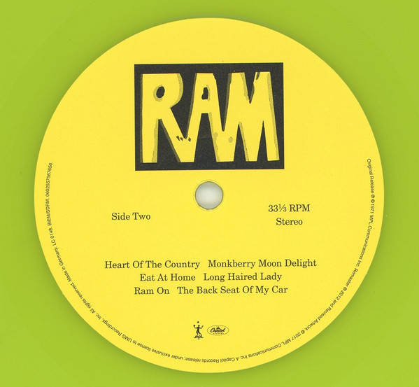 Виниловая пластинка Paul McCartney Ram coloured LP - рис.1