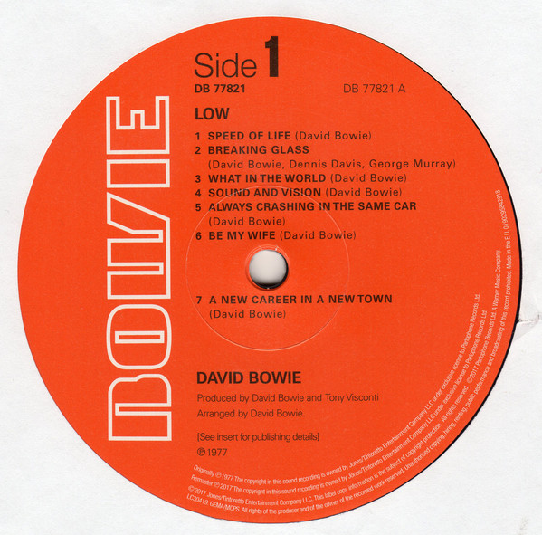 Виниловая пластинка David Bowie - Low - рис.2