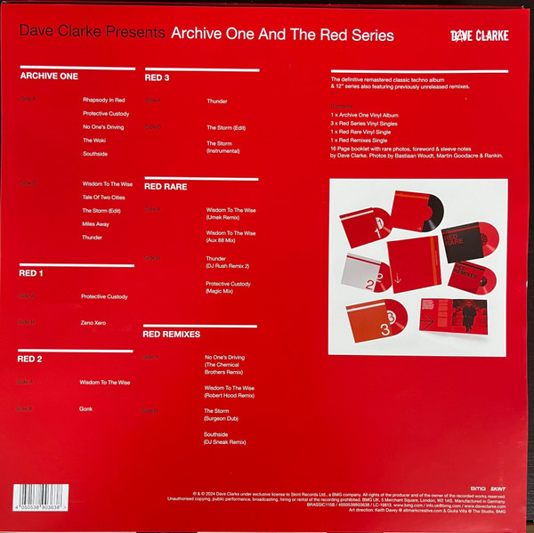 Виниловая пластинка Dave Clarke – Archive One And The Red Series - Red - 6LP - рис.1