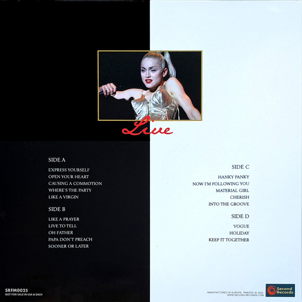 Виниловая пластинка Madonna – Live (Dallas May 7, 1990) (coloured) - 2LP - рис.1