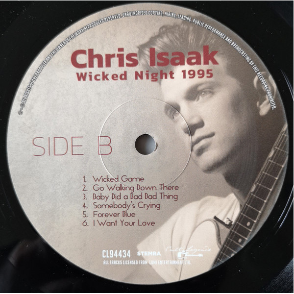 Виниловая пластинка Chris Isaak – Wicked Night 1995 (Live Radio Broadcast) LP - рис.3