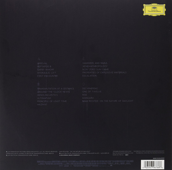 Виниловая пластинка Johann Johannsson - Arrival (Original Soundtrack) - рис.1
