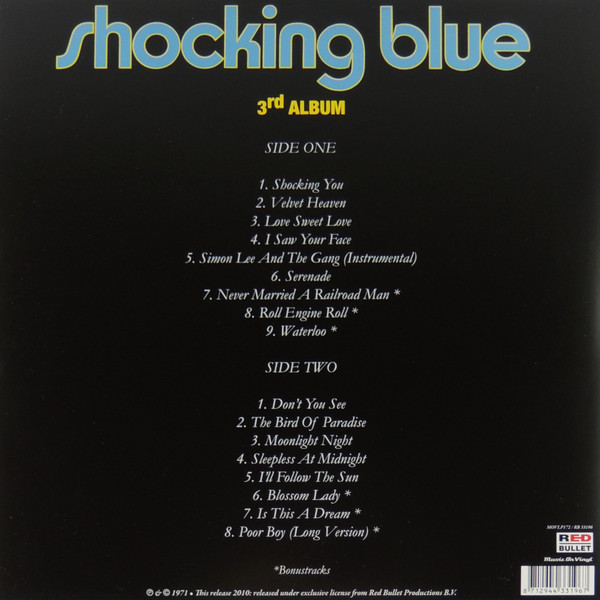 Виниловая пластинка Shocking Blue - 3rd Album - рис.1