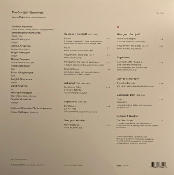 Пластинка The Gurdjieff Ensemble, Levon Eskenian – Zartir - LP - рис.1