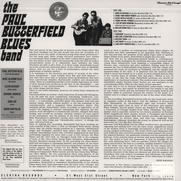 Виниловая пластинка The Paul Butterfield Blues Band – The Paul Butterfield Blues Band LP - рис.1