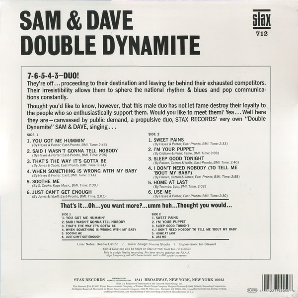 Виниловая пластинка Sam & Dave - Double Dynamite - рис.1