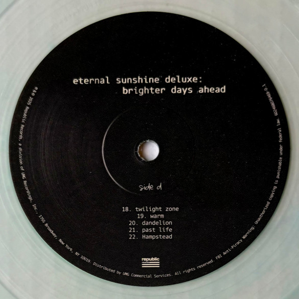 Виниловая пластинка Ariana Grande – Eternal Sunshine Deluxe: Brighter Days Ahead (coloured) - 2LP - рис.8