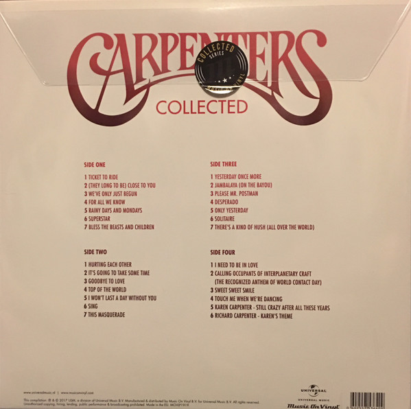 Виниловая пластинка Carpenters – Collected LP - рис.1