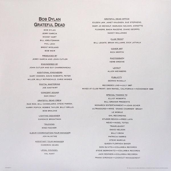 Виниловая пластинка Dylan; The Dead - Dylan & The Dead (Limited) - рис.3