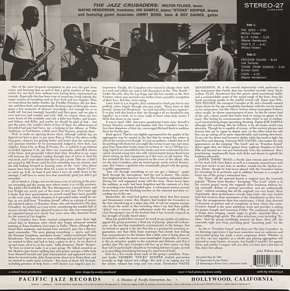 Виниловая пластинка The Jazz Crusaders – Freedom Sound - Analogue, Tone Poet LP - рис.1