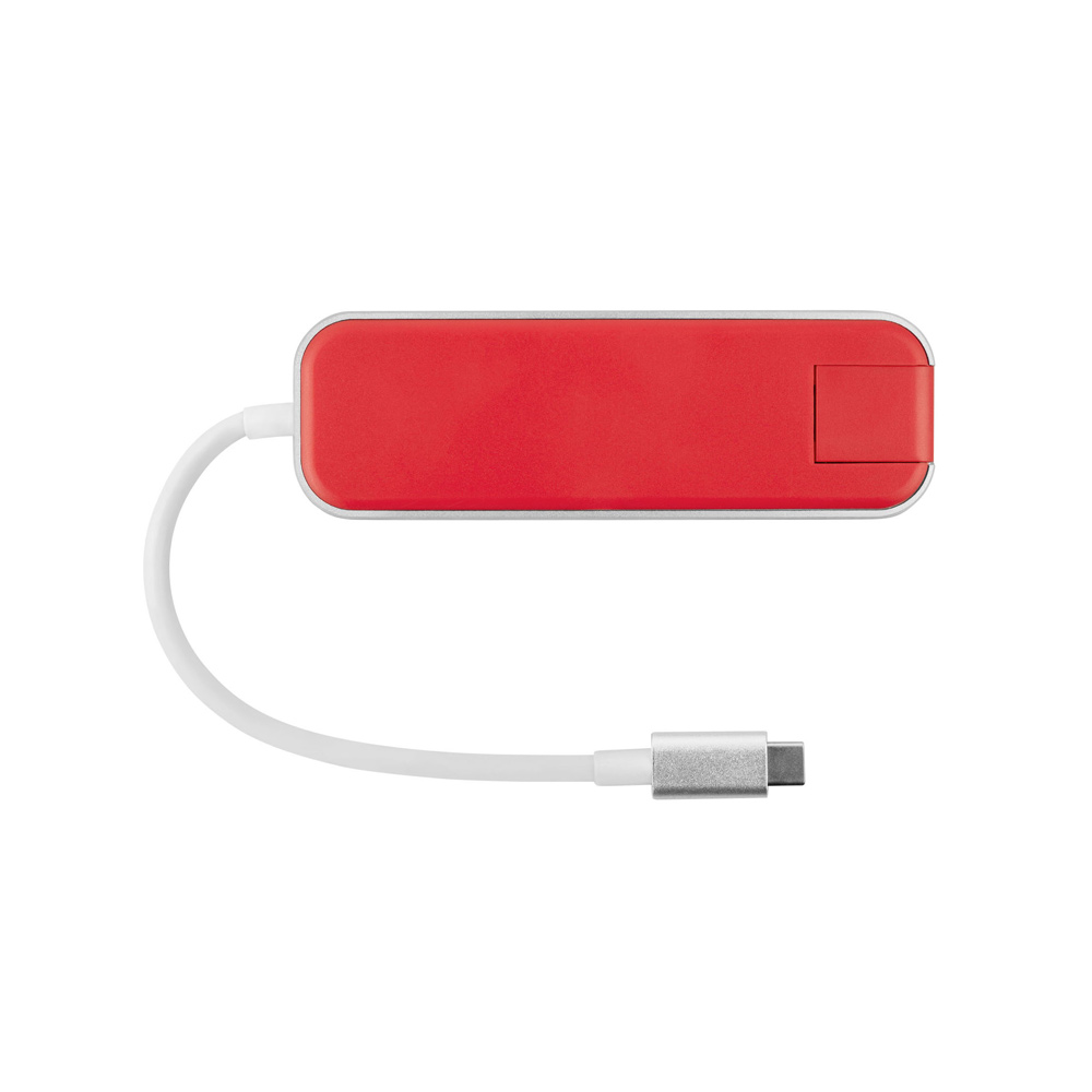USB HUB Rombica USB-C Chronos Red - фото 3