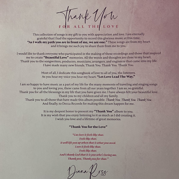 Виниловая пластинка Diana Ross - Thank You 2LP - рис.3
