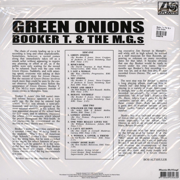 Виниловая пластинка Booker T & MGS - Green Onions LP - рис.1