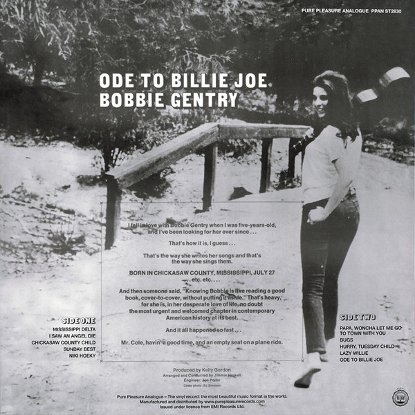Виниловая пластинка Bobbie Gentry – Ode To Billie Joe - Pure Pleasure LP - рис.1