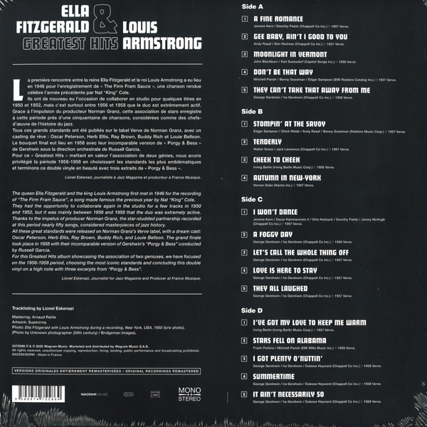 Виниловая пластинка Ella Fitzgerald Louis Armstrong - Greatest Hits 2LP - рис.1
